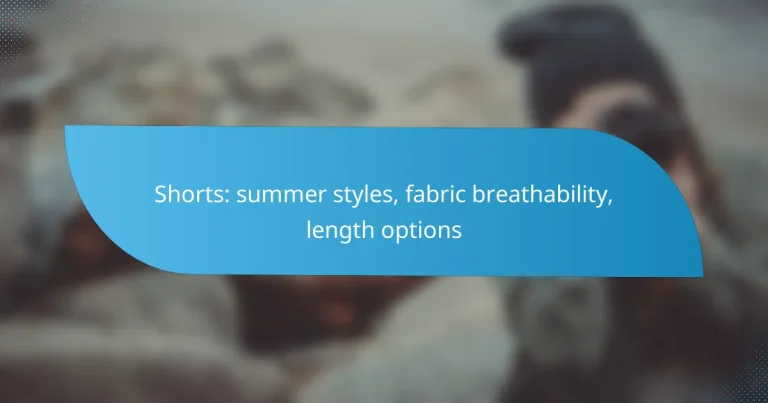 Shorts: summer styles, fabric breathability, length options