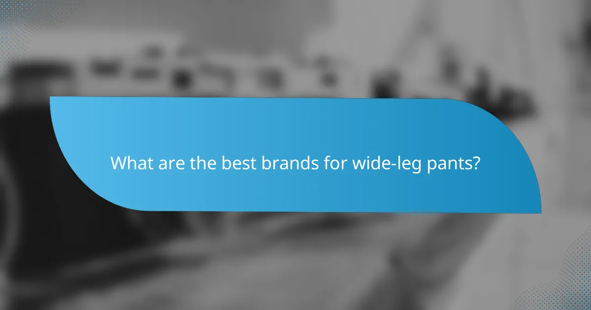 What are the best brands for wide-leg pants?