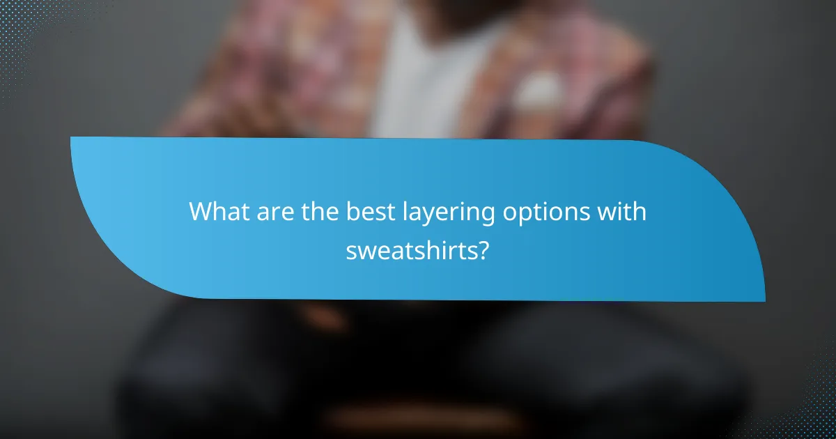 What are the best layering options with sweatshirts?